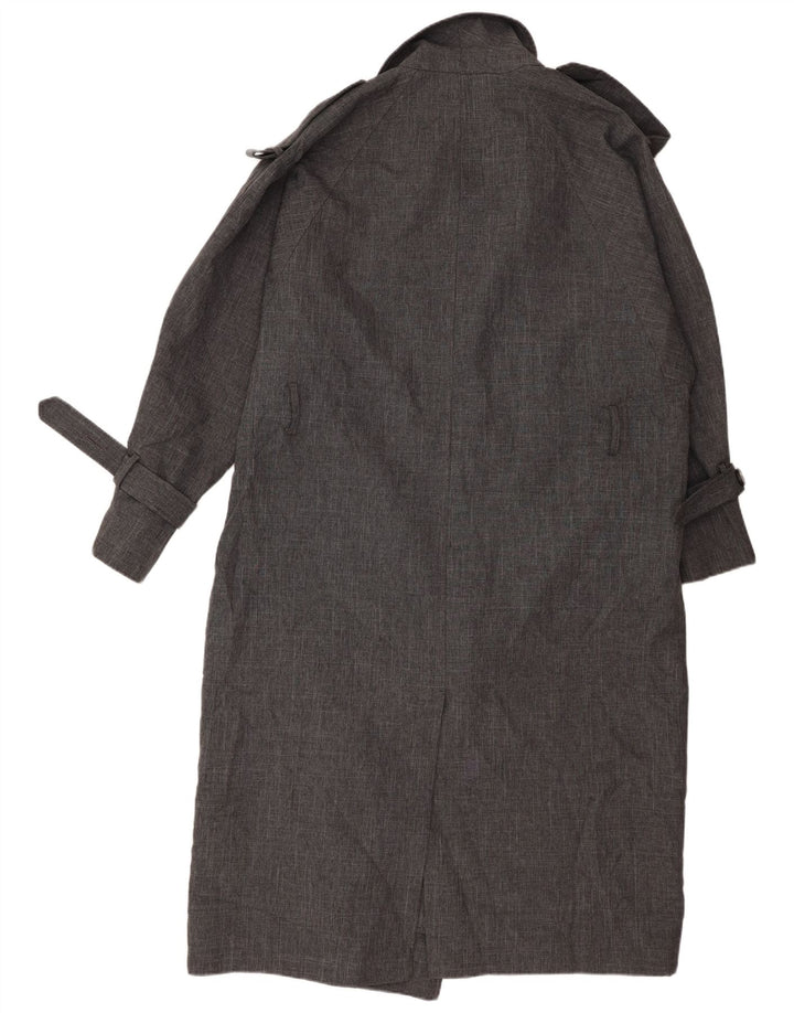 Topshop Trench-Coat surdimensionné pour femme UK 44 Large Gris Polyester