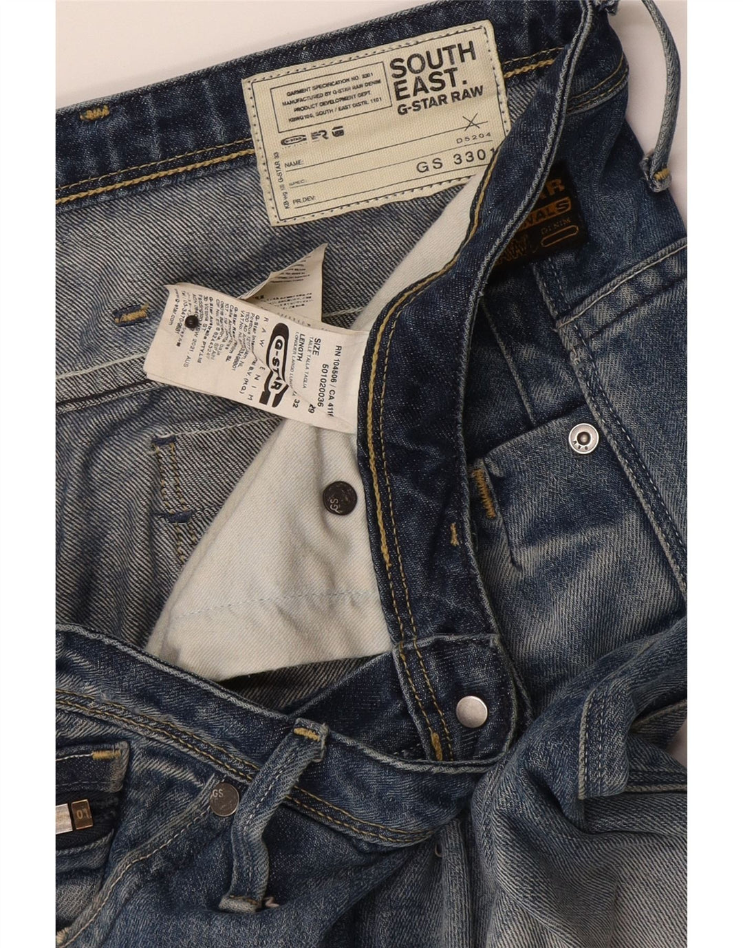 G-Star Jean slim effet vieilli W29 L32 bleu coton pour homme