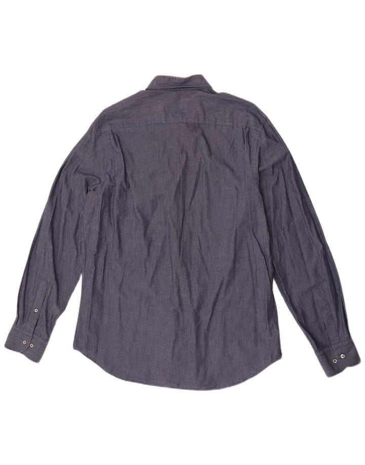 Massimo Dutti Chemise Homme Large Gris Coton