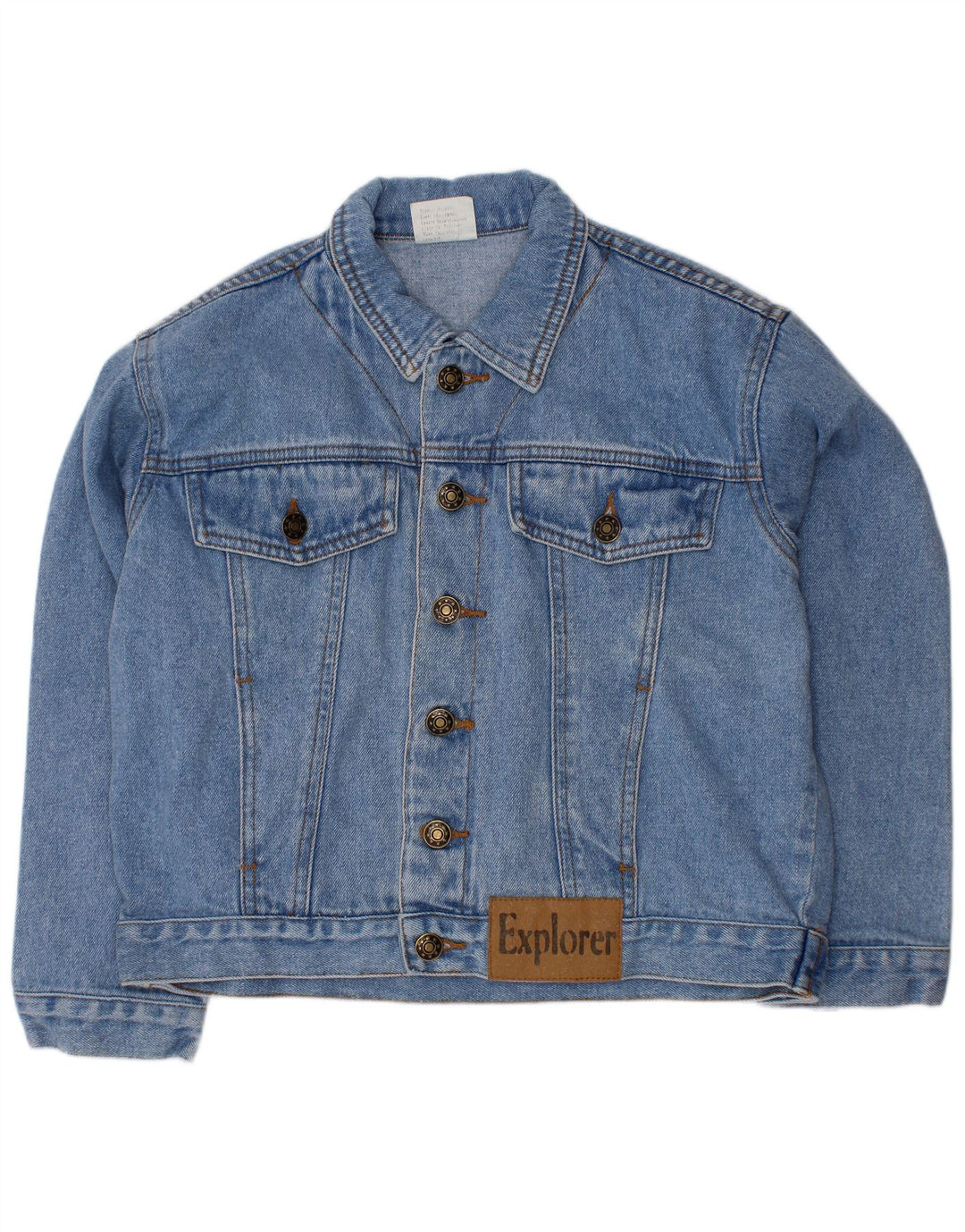 EXPLORER Veste en Jean Garçon 8-9 ans Bleu Coton