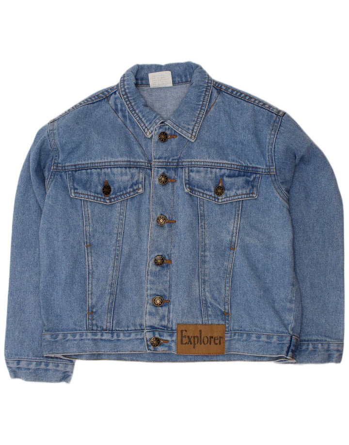 EXPLORER Veste en Jean Garçon 8-9 ans Bleu Coton
