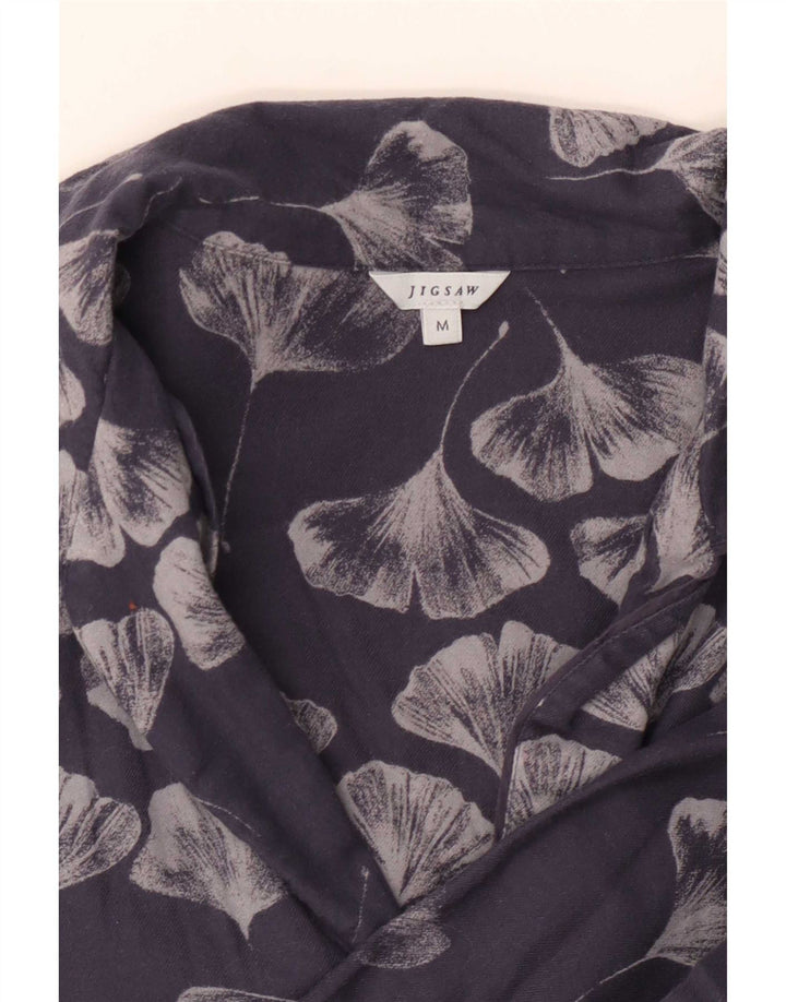Jigsaw Chemisier surdimensionné pour femme UK 44 Bleu marine moyen floral