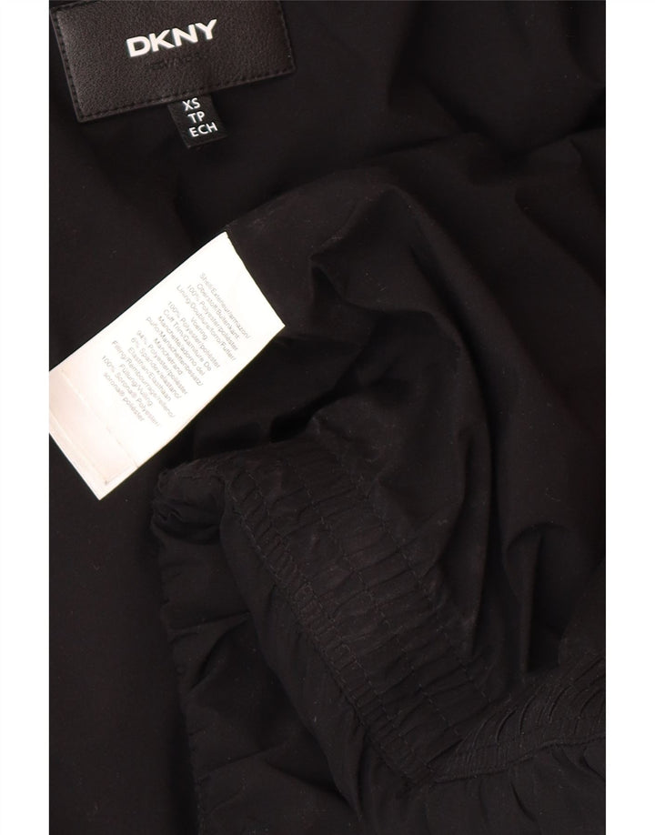 Dkny Veste matelassée à capuche pour femme UK 6 XS Noir Polyester Hiver