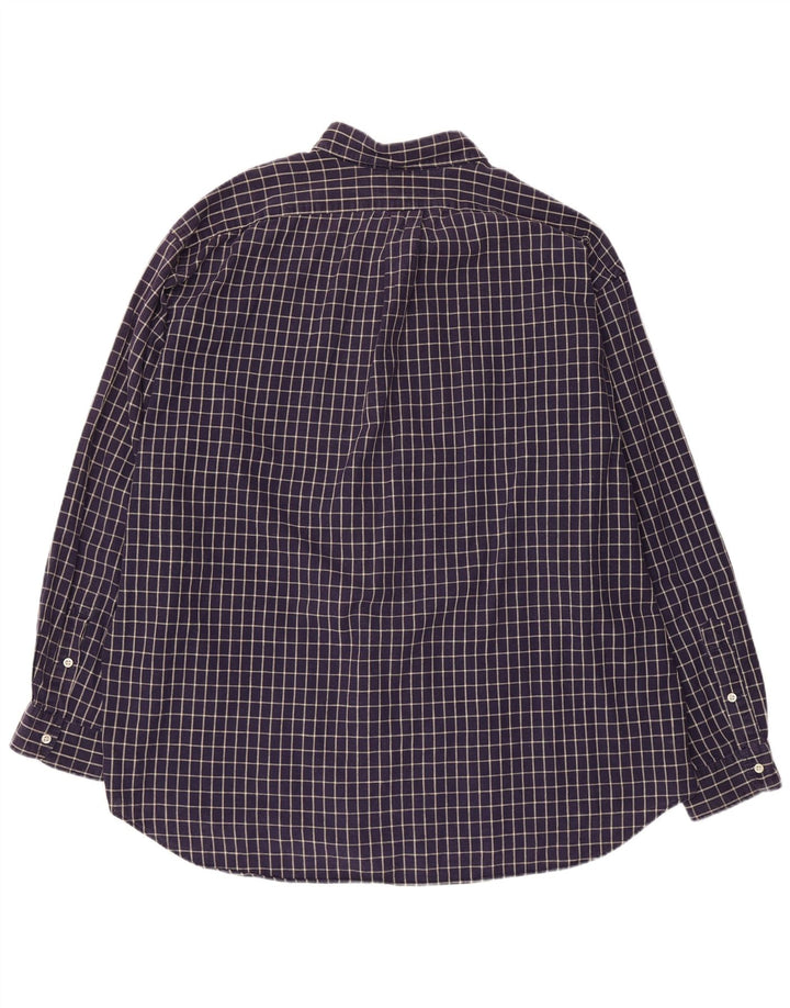 POLO RALPH LAUREN Chemise Blaire pour homme 2XL en coton à carreaux bleu marine