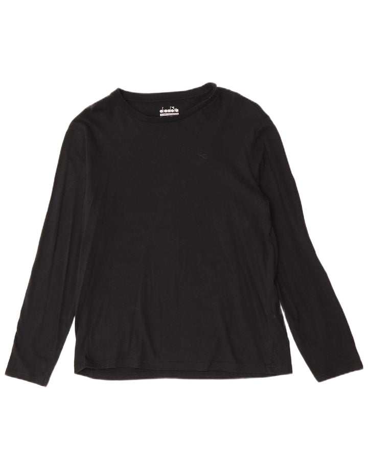 Diadora Haut à manches longues pour homme en coton noir Small