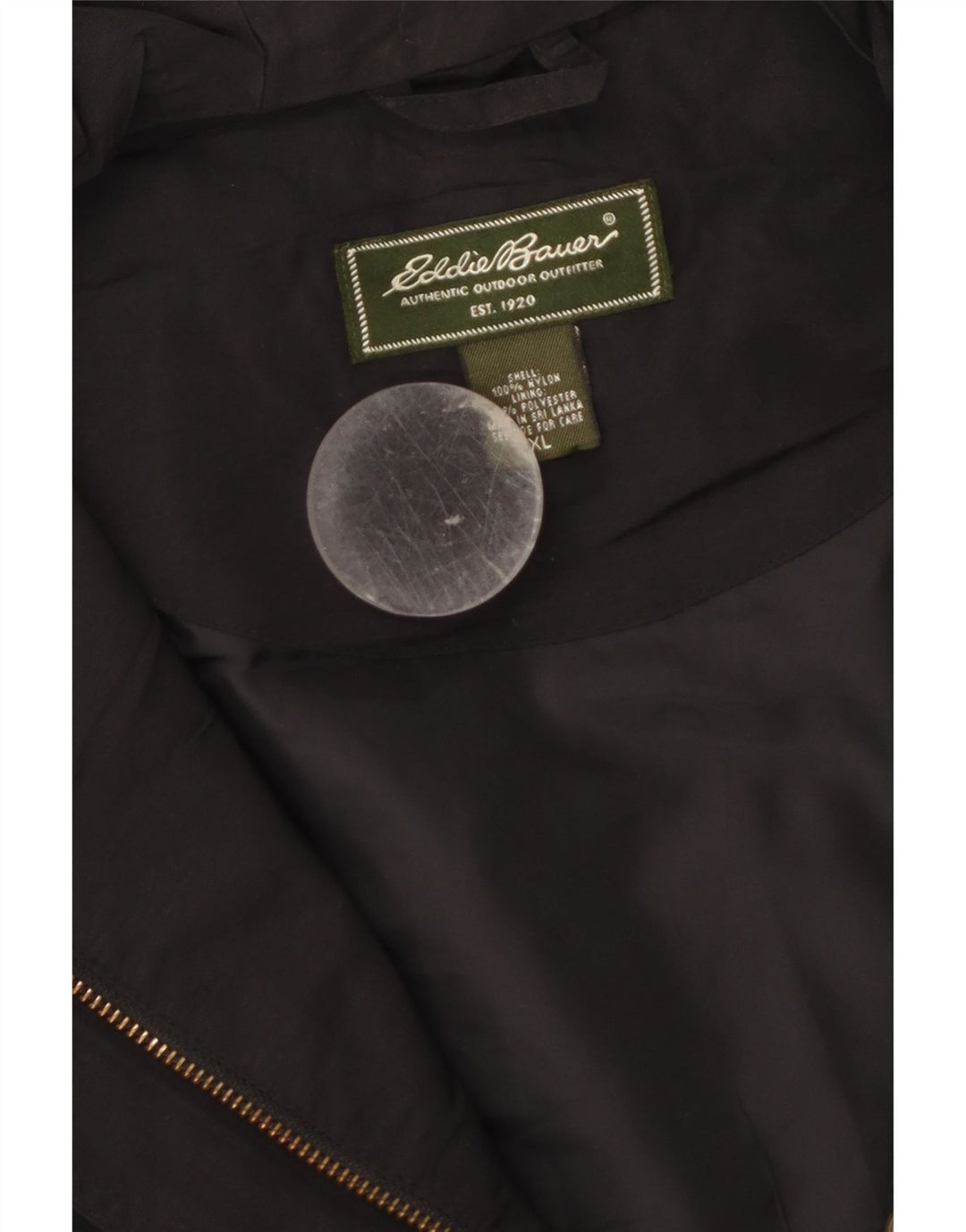 Eddie Bauer Veste coupe-vent à capuche surdimensionnée pour femme UK 18 XL Nylon noir