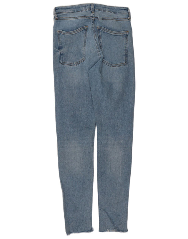 Zara Jean skinny effet vieilli pour femme EU 38 Small W28 L30 Bleu