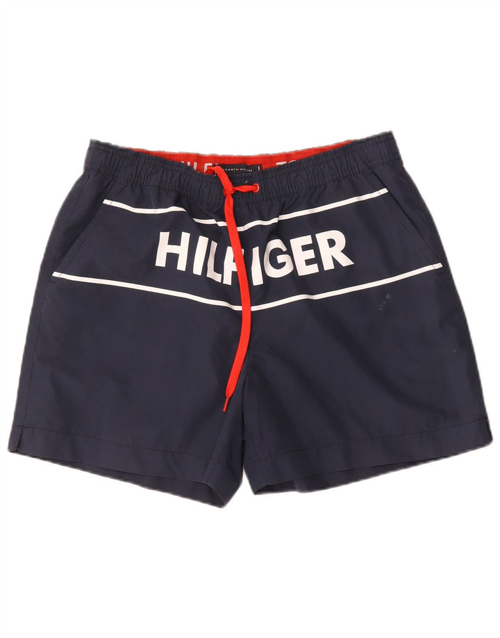 Tommy Hilfiger Short de Bain Graphique Homme Bleu Marine Moyen Polyester