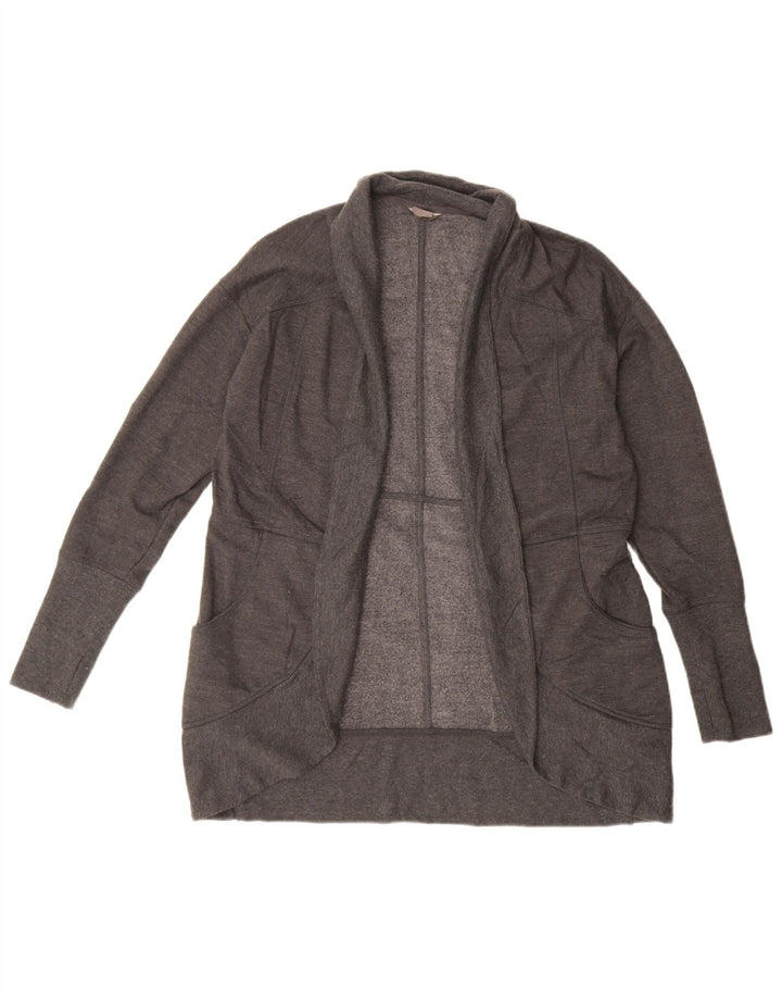 Eddie Bauer Pull cardigan ouvert surdimensionné pour femme UK 10 Petit coton gris