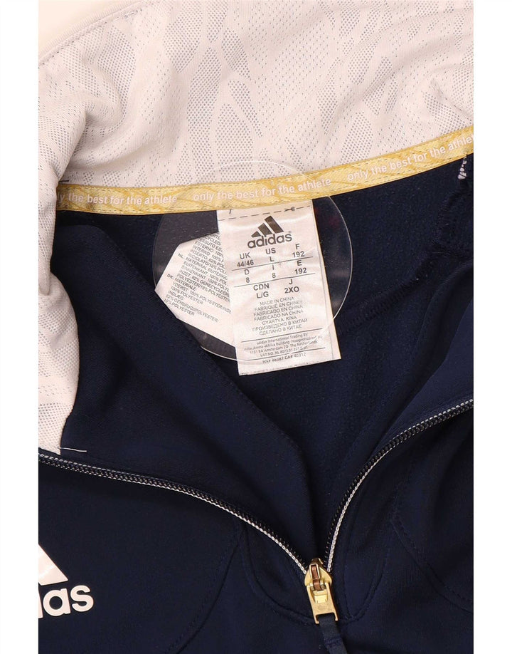Adidas Pull Survêtement Top Veste UK 44/46 Grand Bleu Marine