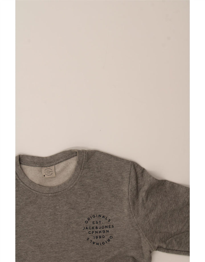JACK & JONES Mens Sweatshirt Jumper Medium Grey Cotton Vintage Jack & Jones and Second-Hand Jack & Jones from Messina Hembry 
