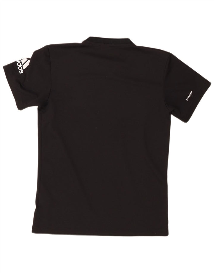 ADIDAS T-shirt graphique pour hommes, petit, noir, polyester