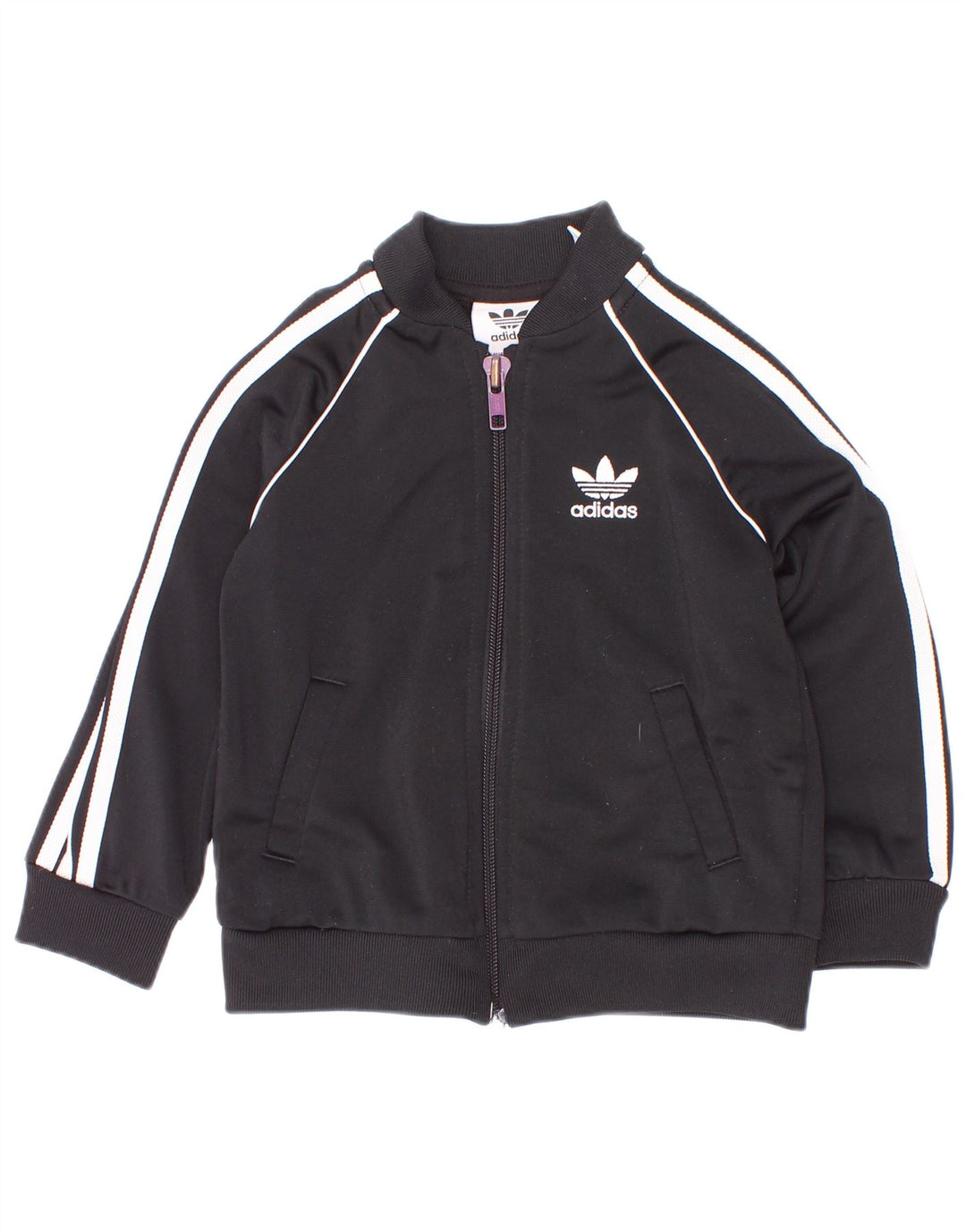 Adidas Veste de survêtement pour bébé garçon 9-12 mois Noir Polyester