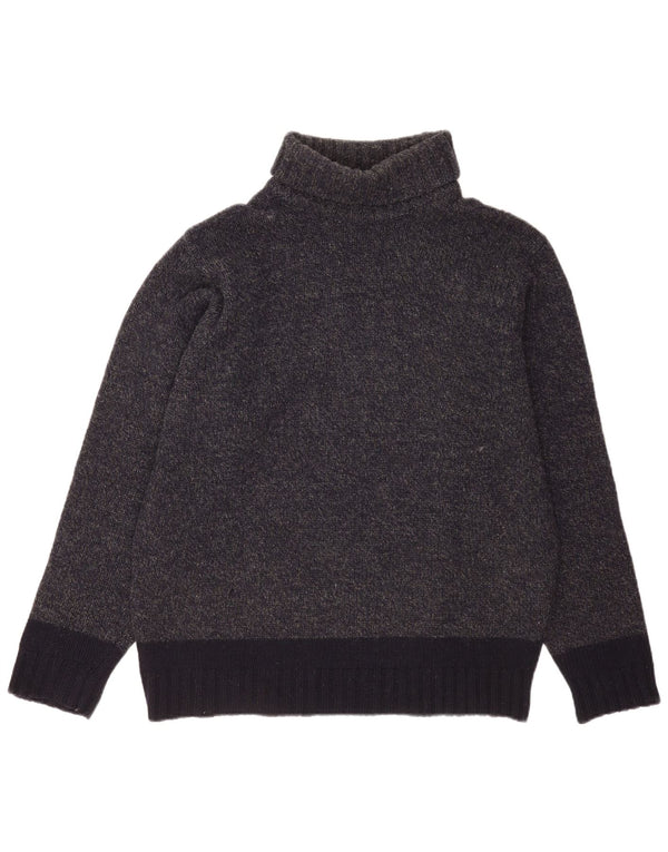 L.O.G.G Pull Col Roulé Homme XL Gris Colorblock Laine Vierge