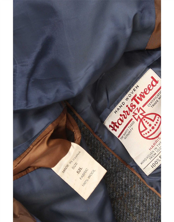 Harris Tweed Veste blazer à 2 boutons pour homme IT 52 XL en laine à carreaux gris