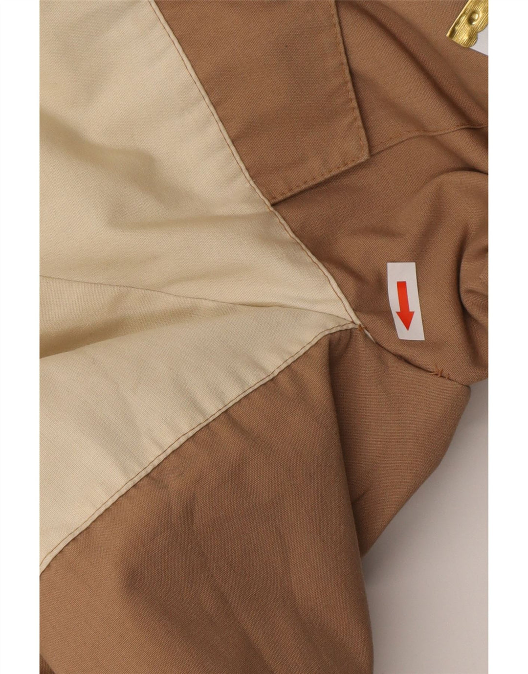 veste coupe-vent à capuche vintage pour homme IT 46 Petit colorblock beige