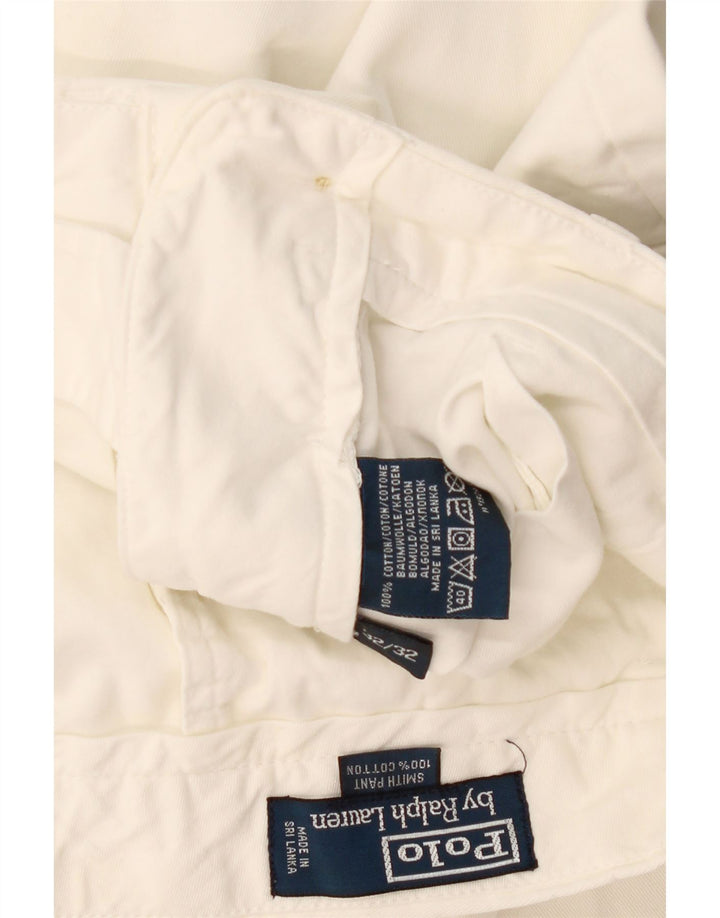 POLO RALPH LAUREN Pantalon Chino Droit Smith Pant Homme W32 L32 Blanc