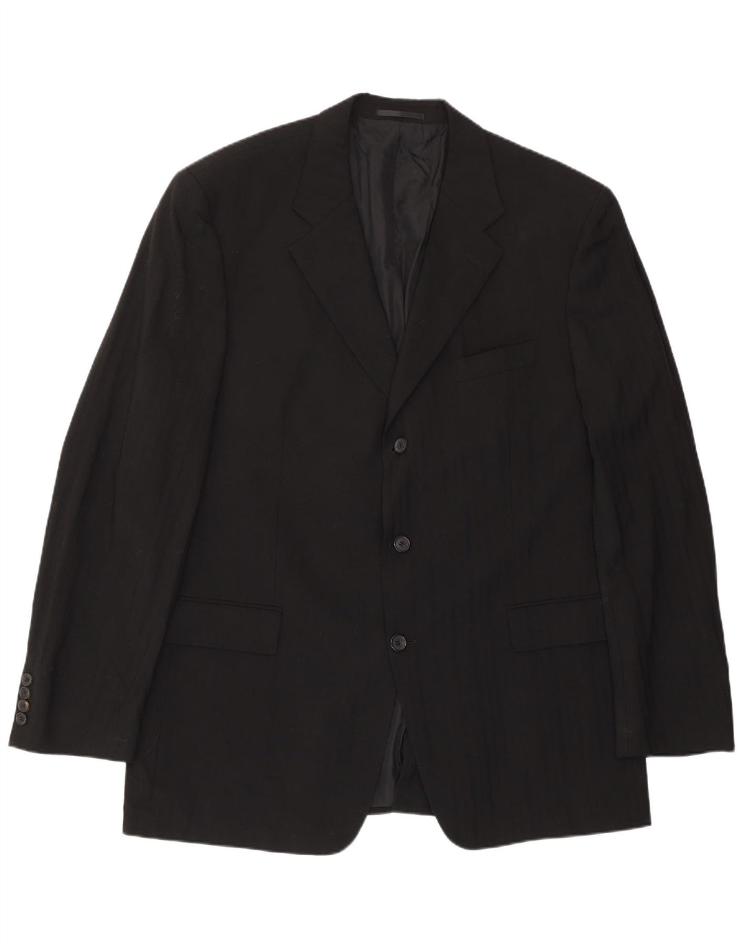 Hugo Boss Veste blazer à 3 boutons pour homme EU 56 3XL Laine rayée noire