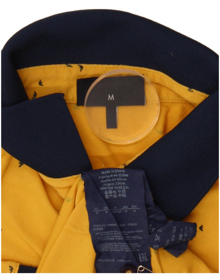 ARMANI JEANS Polo à Motif Abstrait Homme Jaune Moyen Colourblock