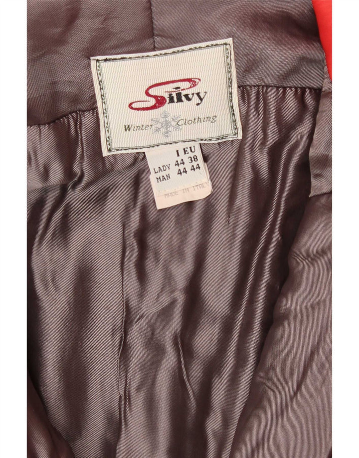 Silvy Combinaison de ski à capuche coupe ample pour femme IT 44 Rouge moyen hiver