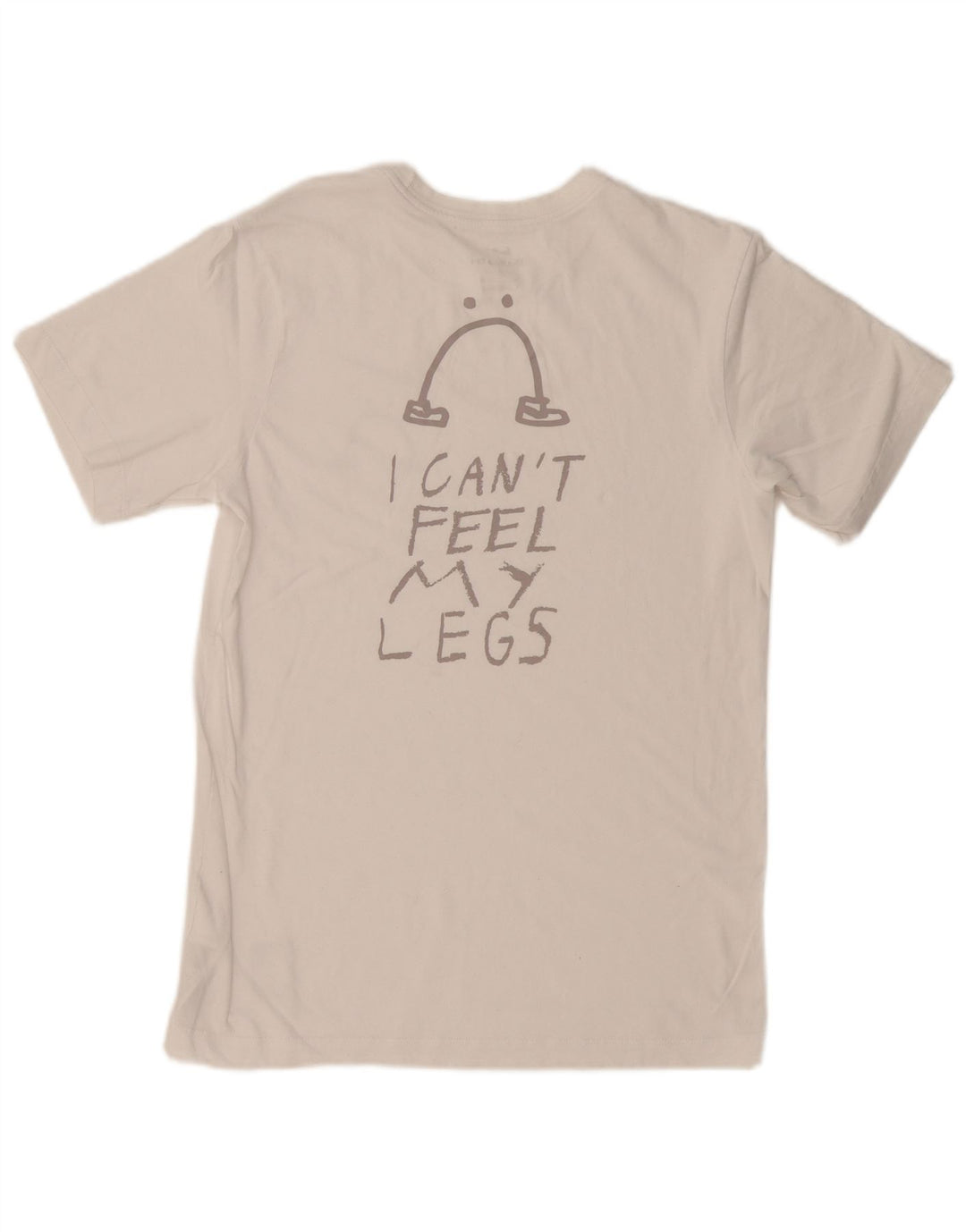 NIKE Hommes Dri Fit Graphic T-Shirt Haut Petit Blanc Coton