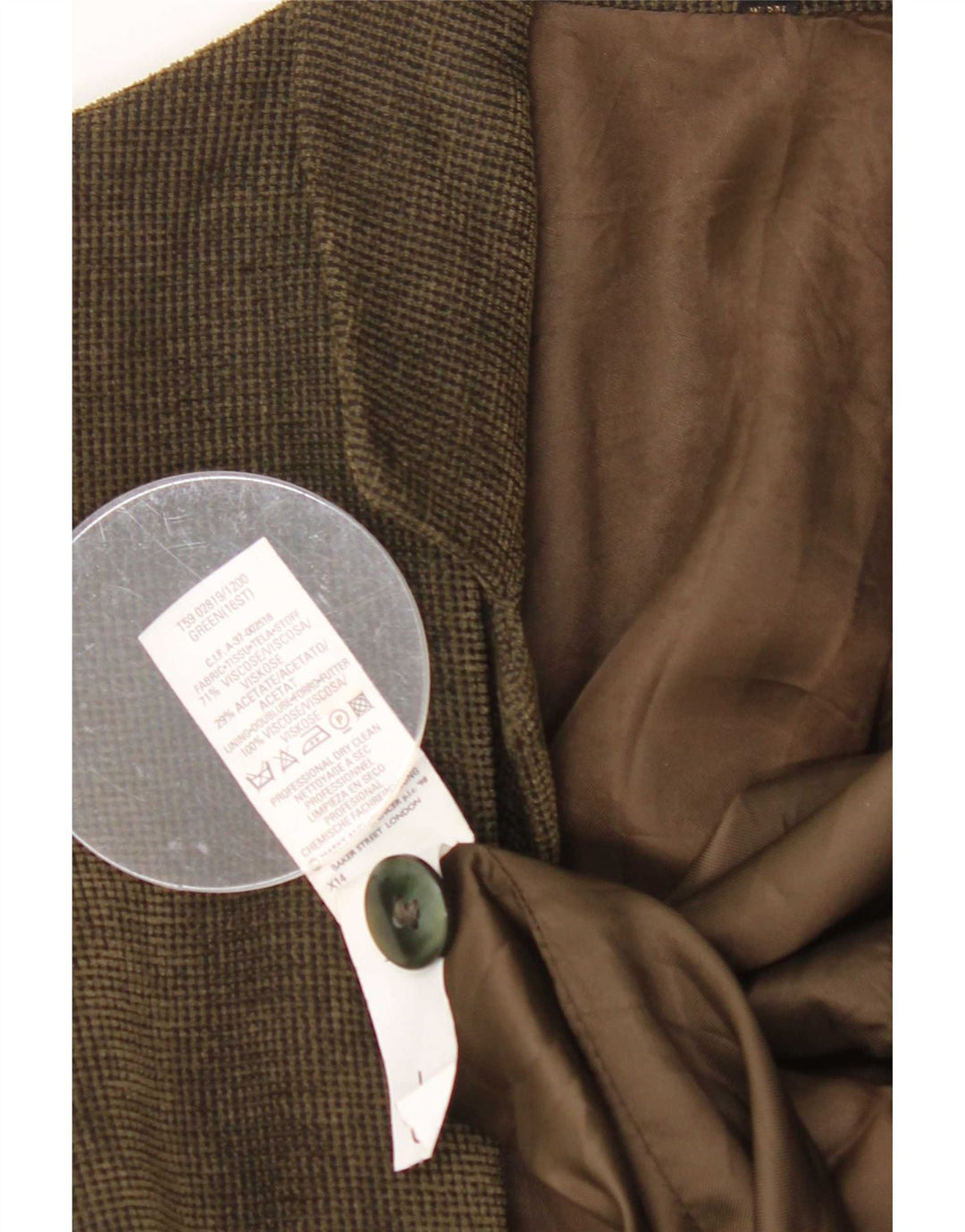 Marks & Spencer Veste blazer St. Michael pour femme UK 16 Large Vert