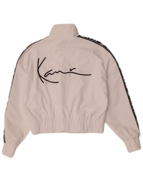 Karl Kani Veste de survêtement graphique pour femme UK 10 Small White Colourblock