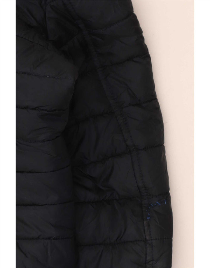 Joules Manteau matelassé à capuche pour femme UK 16 Large Bleu Marine Polyester