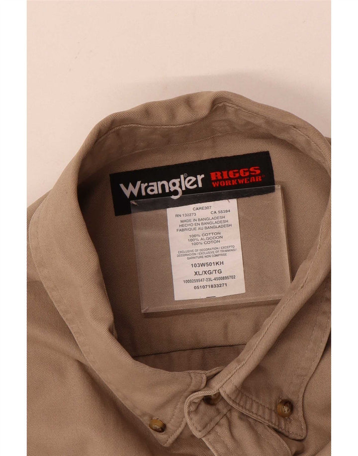 Wrangler Chemise Homme XL Marron Coton