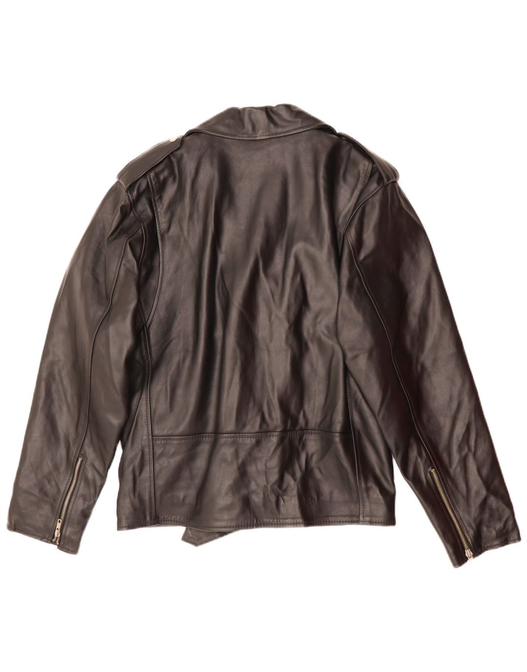 MANHATTAN Veste de motard en cuir pour homme UK 38 Cuir noir moyen