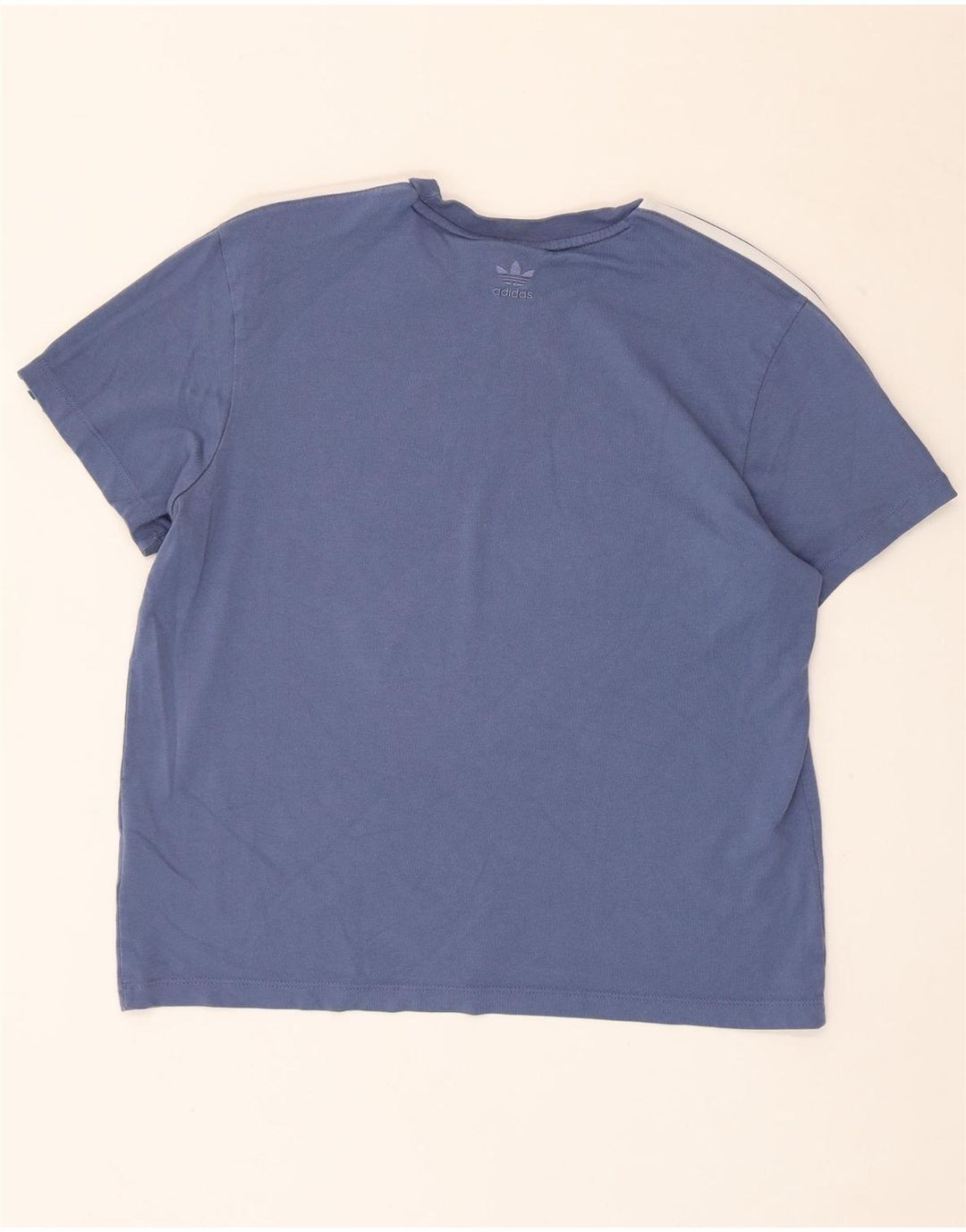 Adidas T-shirt graphique pour femme UK 14 Bleu moyen Coton