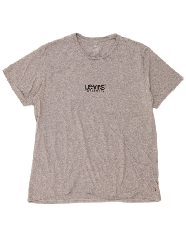 Levi's T-Shirt Graphique Top XL Homme Gris Moucheté