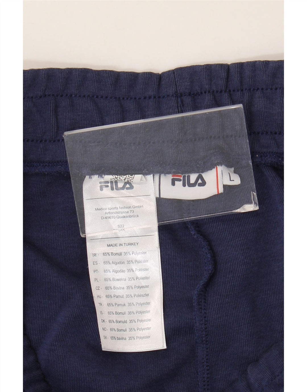 FILA Pantalon de Survêtement Homme Large Bleu Marine Coton