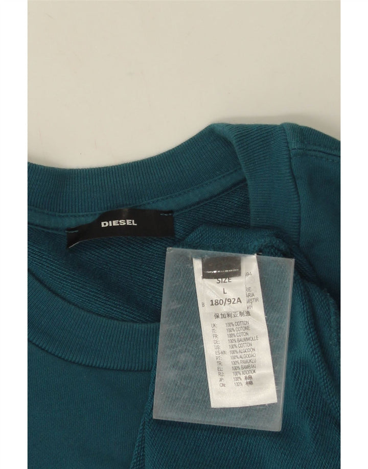 Diesel Sweat-shirt graphique pour homme en coton bleu Taille L