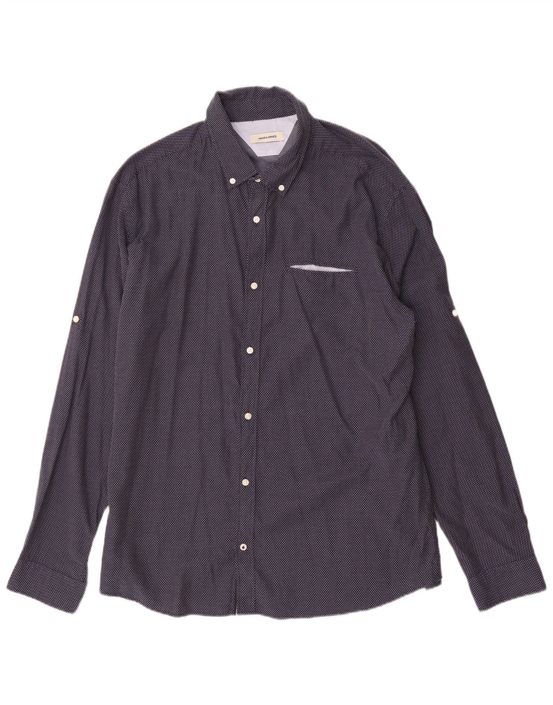 Jack & Jones Chemise Homme 2XL Bleu Marine Géométrique Coton