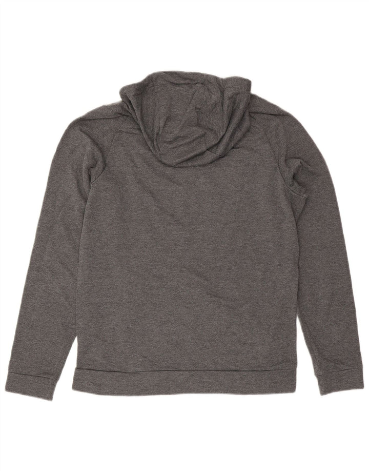 Nike Pull à capuche graphique pour femme UK 14 Polyester moucheté gris moyen