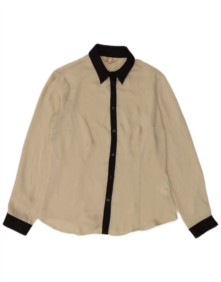 Chemise femme vintage IT 46 Grand Beige Colourblock Polyester