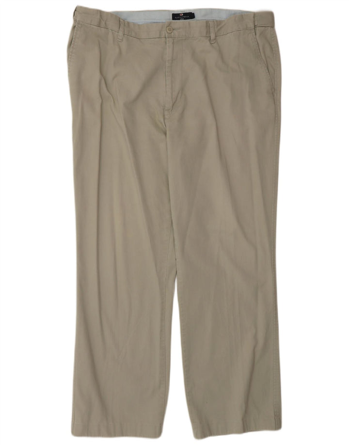 Marks & Spencer Pantalon Chino Droit Blue Harbor Femme W42 L33 Gris