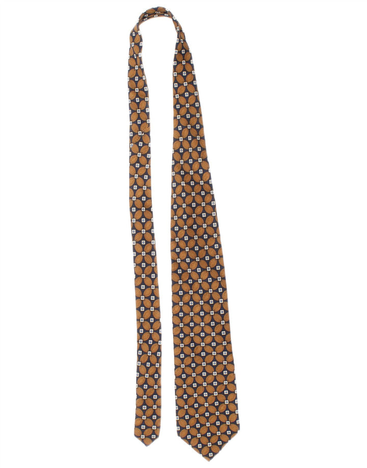 Trussardi Cravate Homme Taille Unique Marron Géométrique Soie Classique