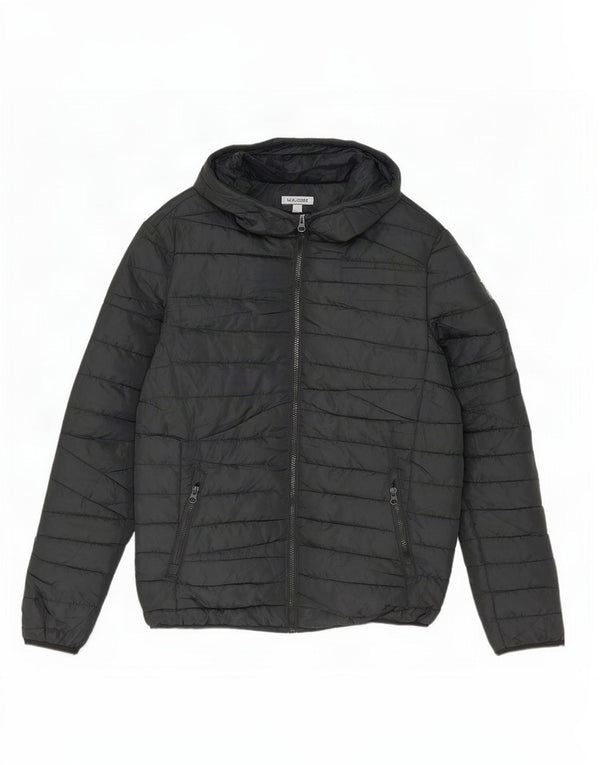 Jack & Jones Veste matelassée à capuche pour homme UK 36 Small Noir Polyester