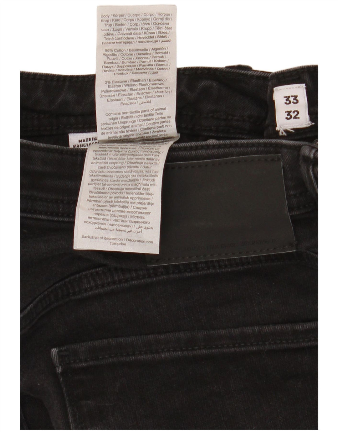 Jack & Jones Jean Slim GLENN W33 L32 Homme Noir Coton