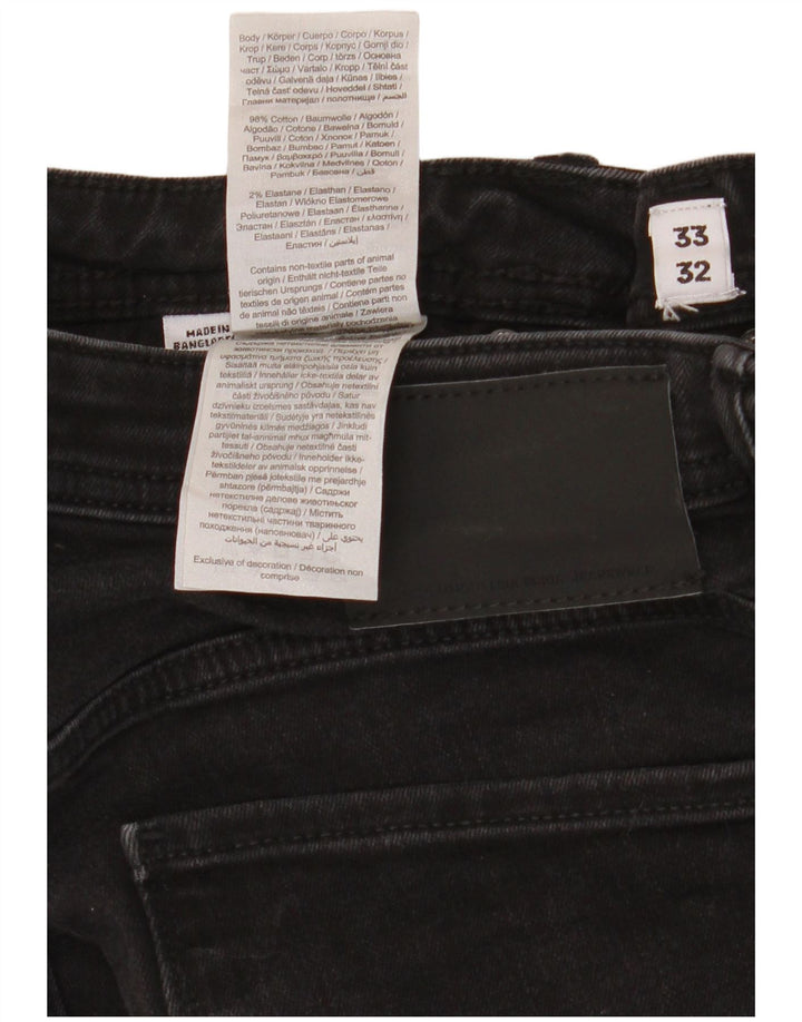 Jack & Jones Jean Slim GLENN W33 L32 Homme Noir Coton
