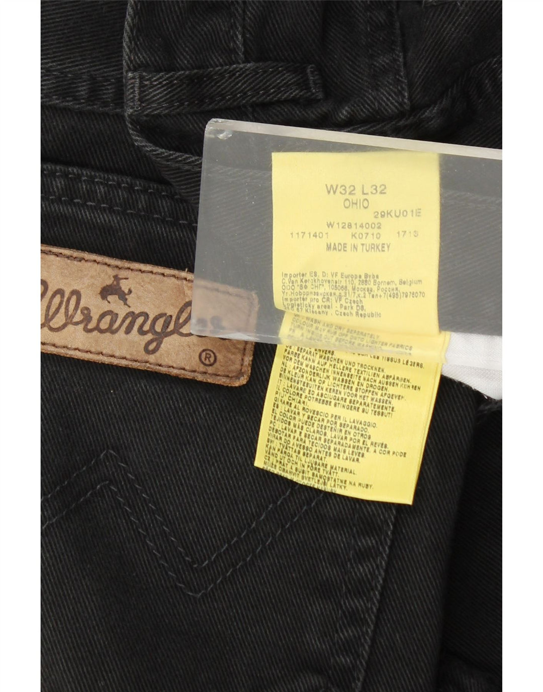 WRANGLER Jean Droit Ohio Homme W32 L32 Noir Coton