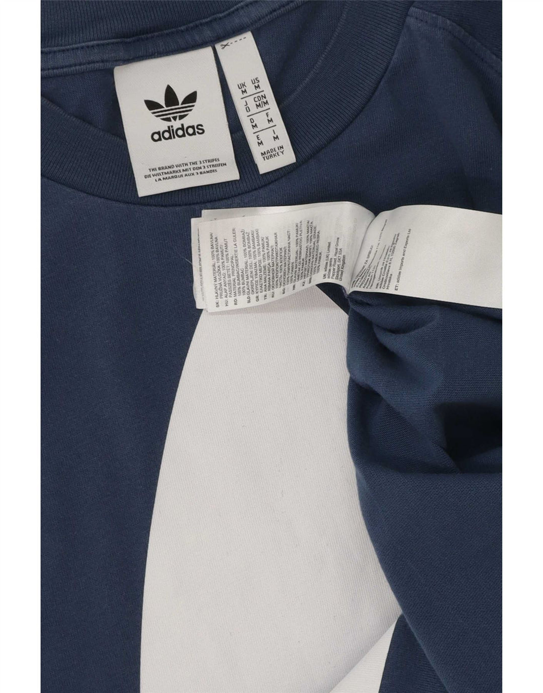 Adidas T-Shirt Graphique Homme Bleu Moyen Coton