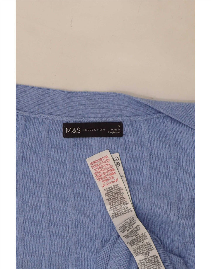 Marks & Spencer Pull cardigan ouvert surdimensionné pour femme UK 10 Petit Bleu