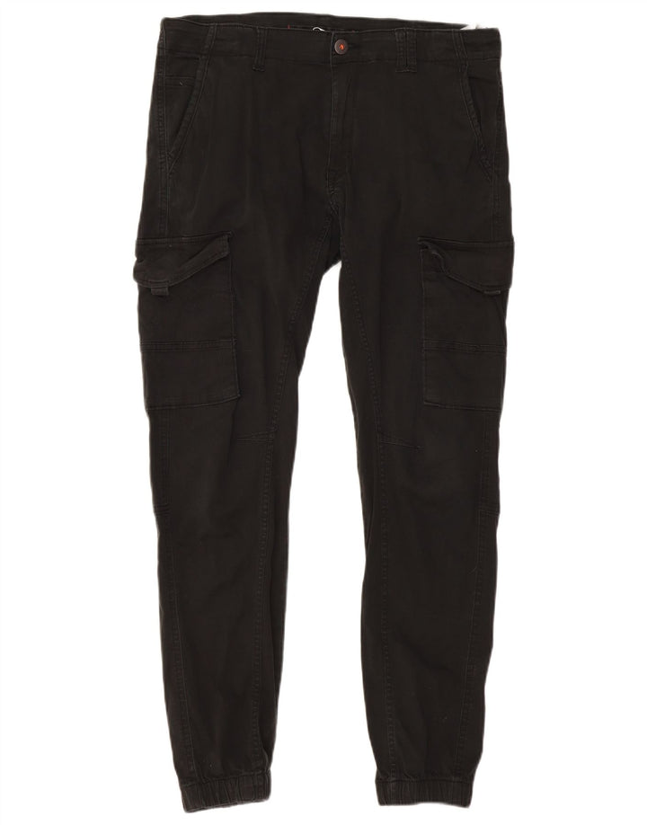JACK & JONES Pantalon Cargo Joggers Homme W34 L30 Coton Noir