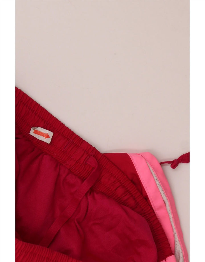 NIKE Short de sport Dri Fit pour femme UK 10 Petit Rouge Colorblock Polyester