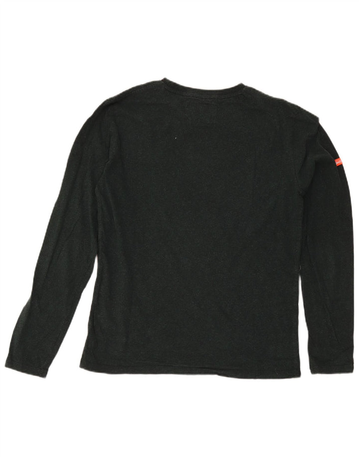 Superdry Top à manches longues en coton vert moyen |