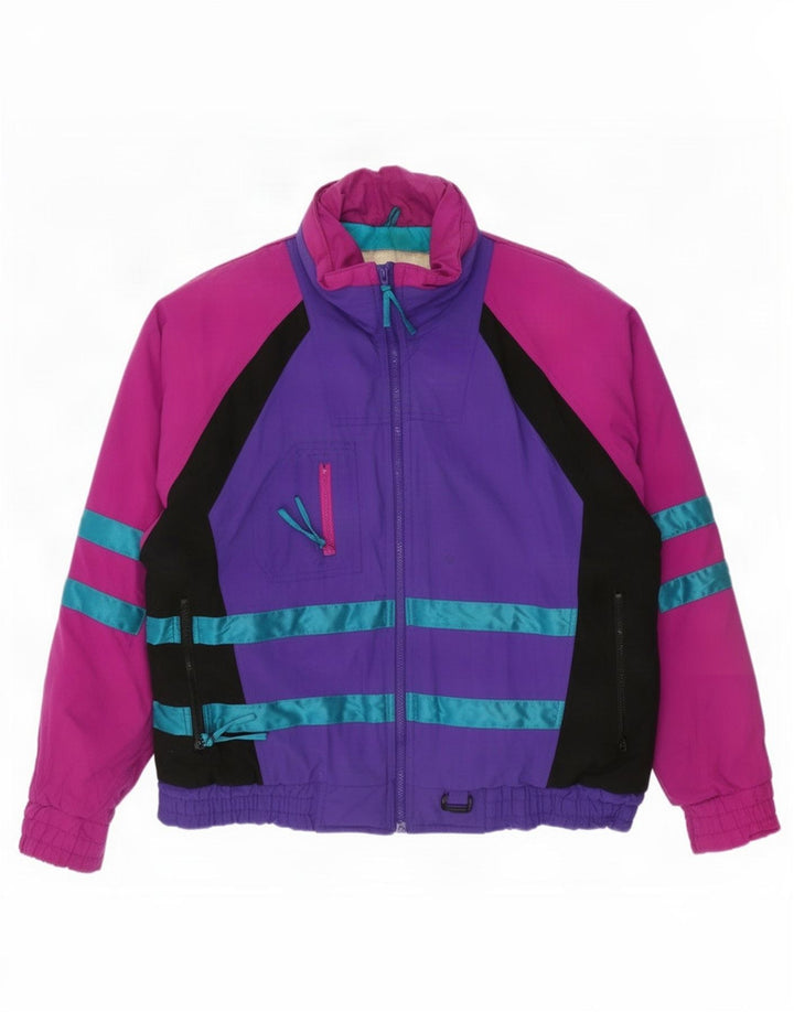veste de ski homme vintage UK 40 Grand nylon colourblock multicolore
