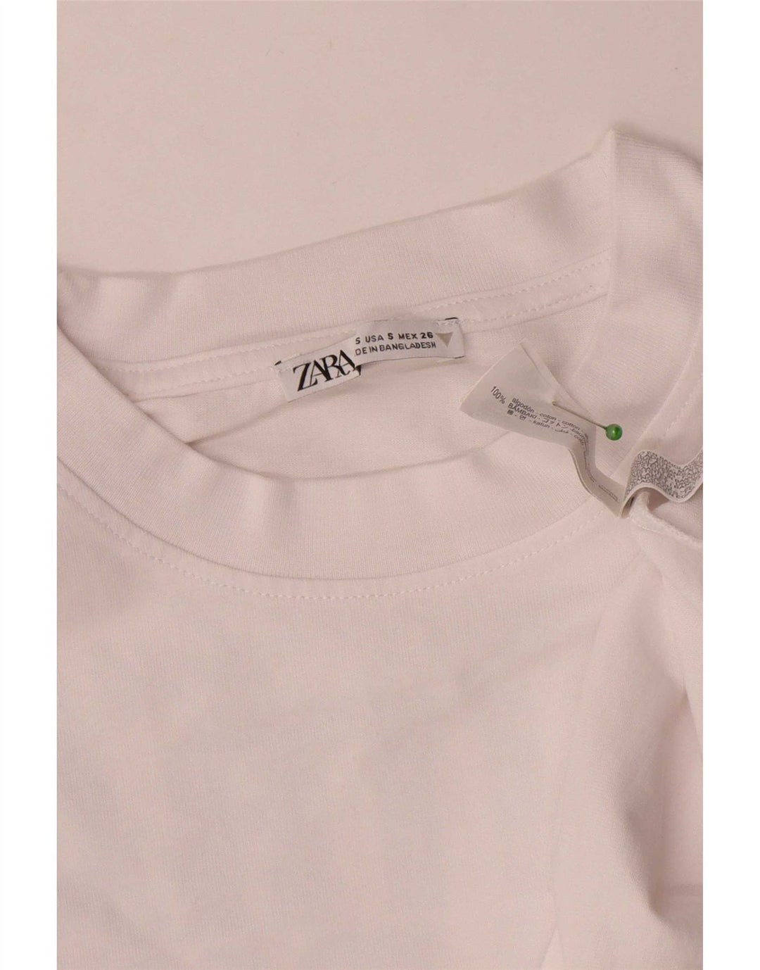 Zara Haut graphique surdimensionné à manches longues pour femme UK 10 Petit motif floral blanc